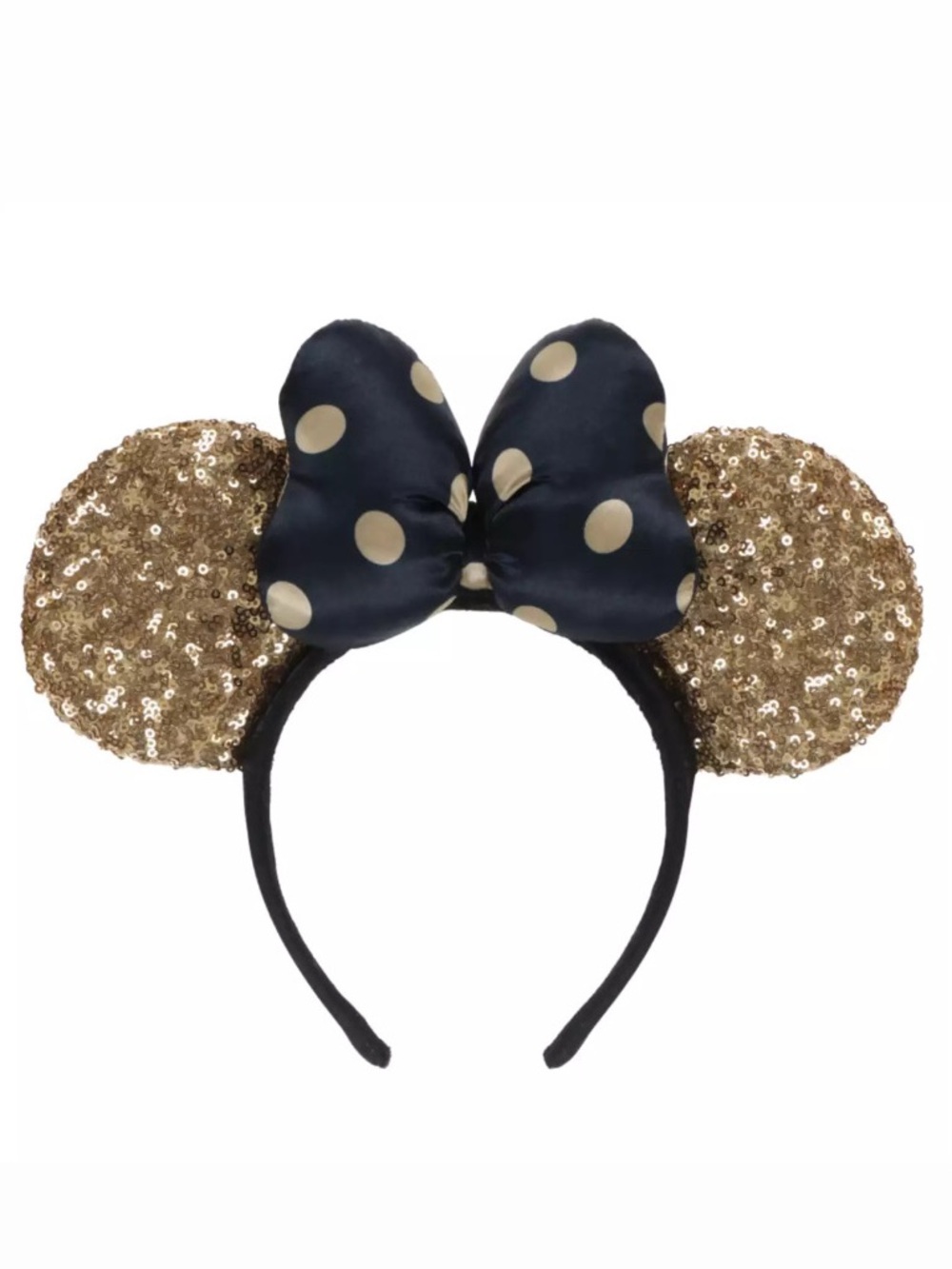 Tokyo Disney Resort Minnie Mouse Polka Dot Sequined Glitter Sparkle Ear Headband - Picture 1 of 9